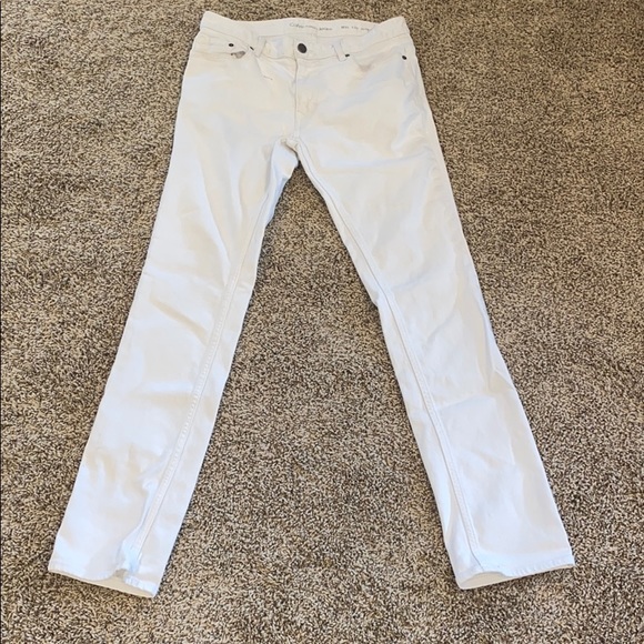 Calvin Klein white slim straight jeans - Picture 1 of 4